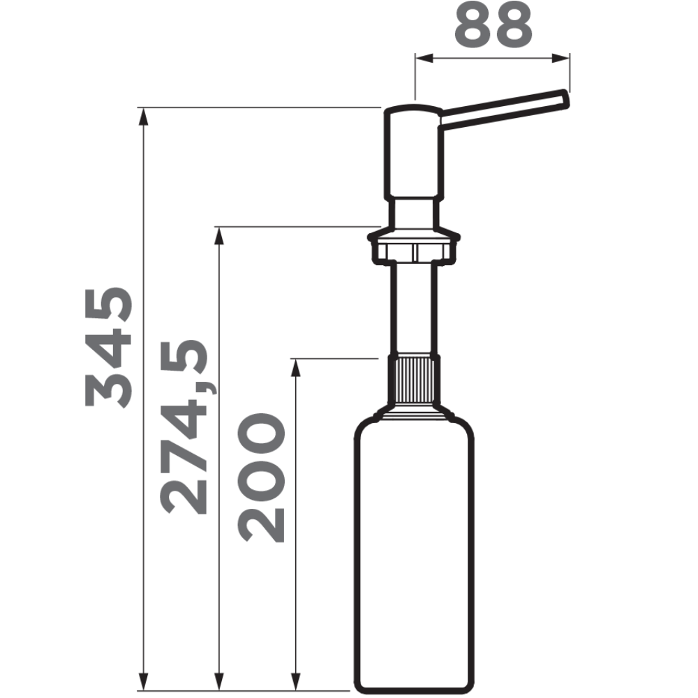 Дозатор встраиваемый Omoikiri OM-02-P Бежевый 4975020 — изображение 3