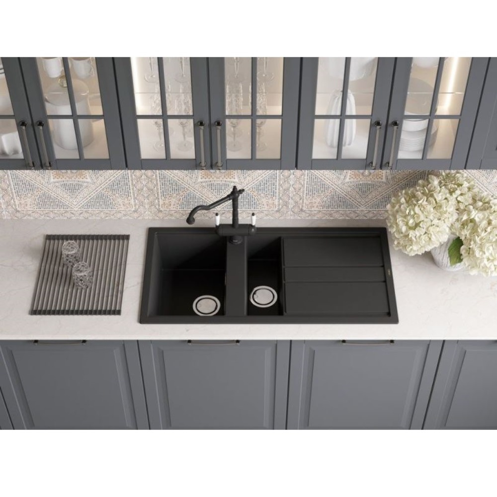 Мойка кухонная Omoikiri Kitagawa 100 Графит 4993805 — изображение 3
