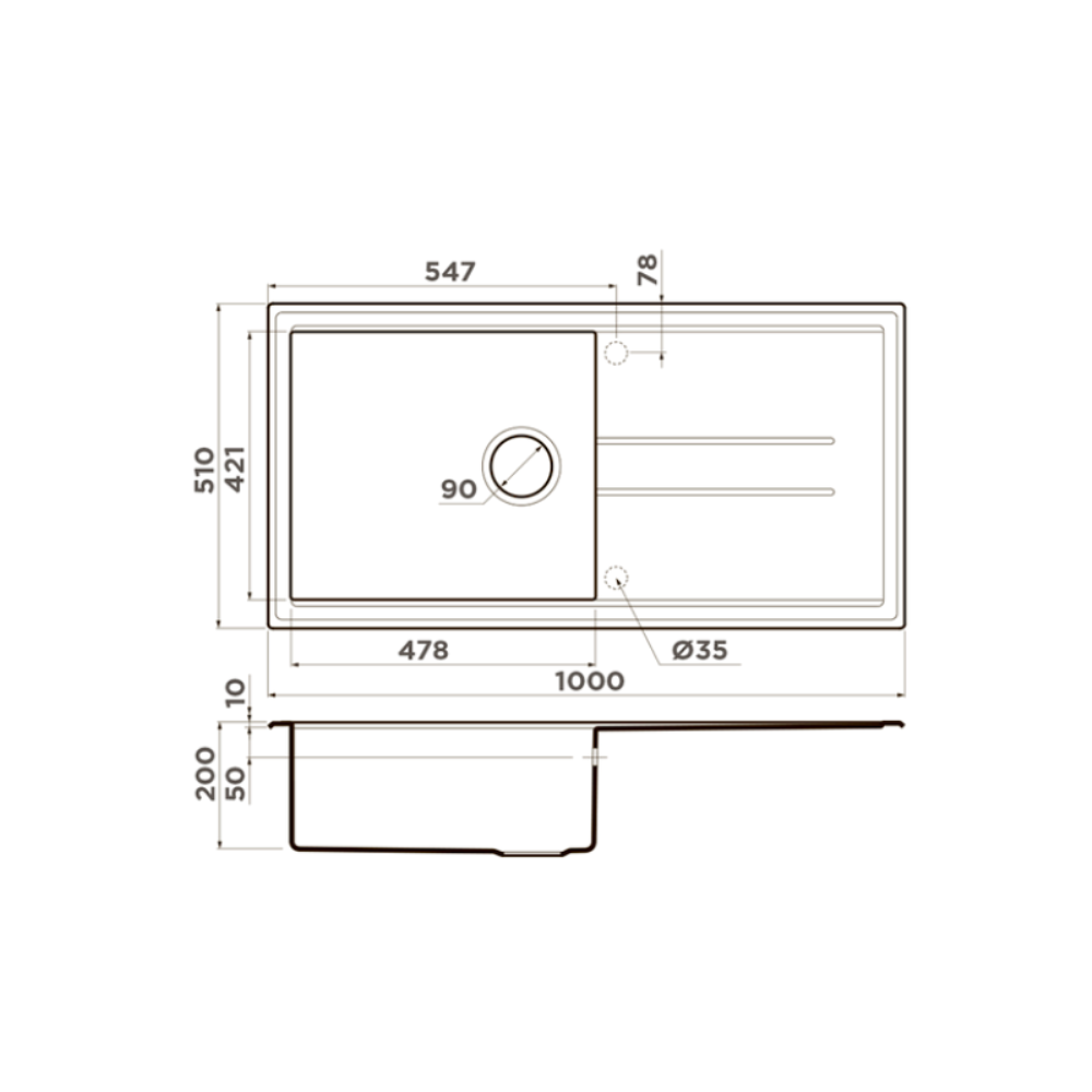 Мойка кухонная Omoikiri Tedori 100 Ваниль 4993917 — изображение 4