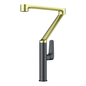 Смеситель для кухни Omoikiri Tara Вороненая сталь / Золото светлое 4994396